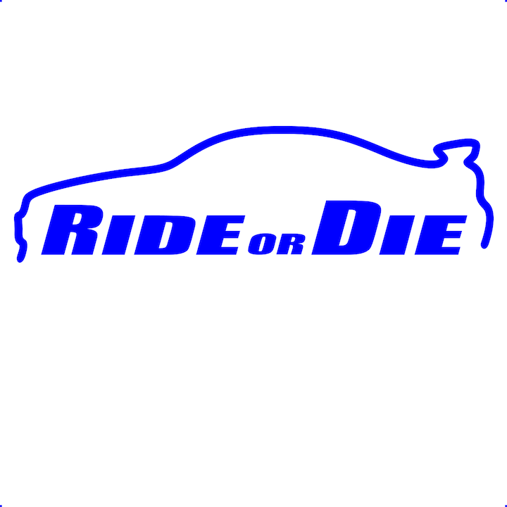 Sticker auto rezistent, Ride or die v2
