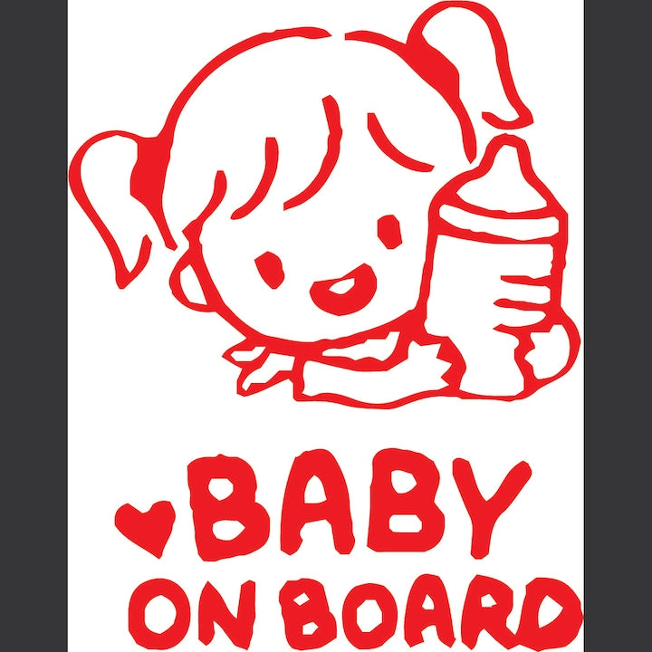 EDITIE LIMITATA Sticker auto Baby On Board, Girl Baby