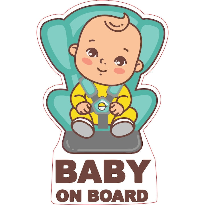 Sticker auto, baby on board, bebe in scaun