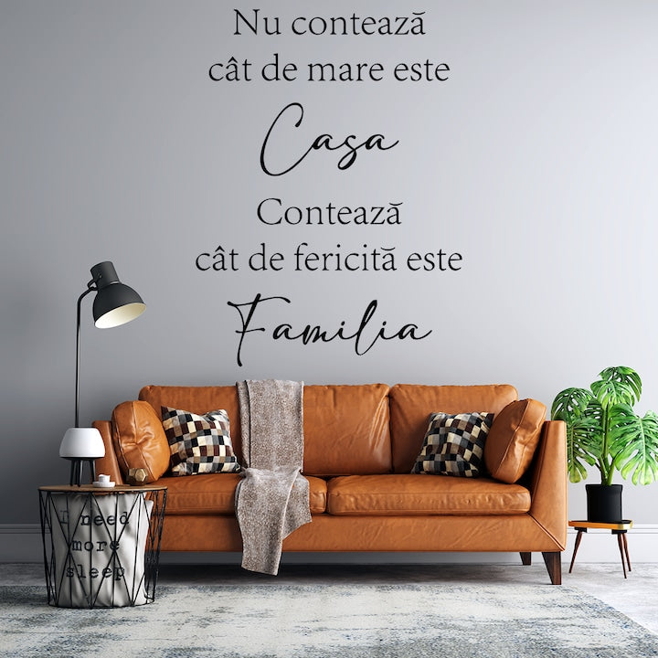 Sticker decorativ pentru perete, Familie fericita