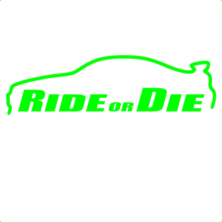 Sticker auto rezistent, Ride or die v2