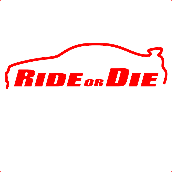 Sticker auto rezistent, Ride or die v2