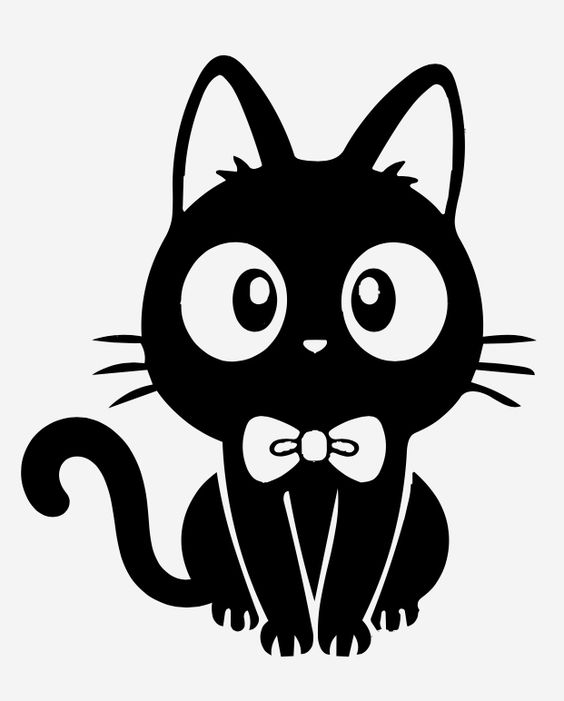 Sticker pisica cu fundita
