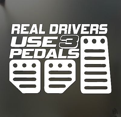 Sticker real drivers pedals