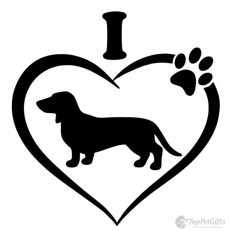 Sticker I love dog