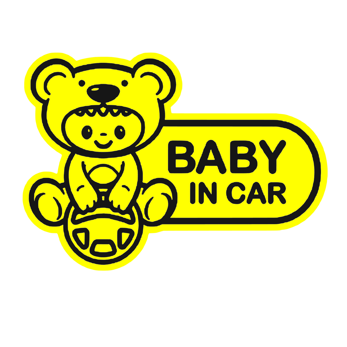 Sticker auto moto decorativ, tuning, rezistent la apa si UV, scris Baby in car