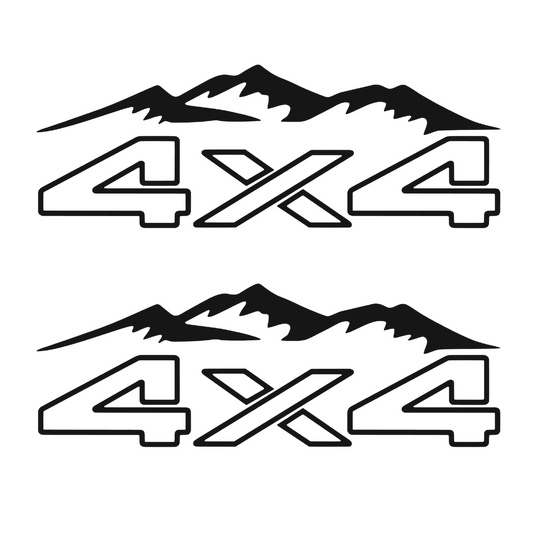Set 2 stickere auto off road, 4x4, rezistente la exterior