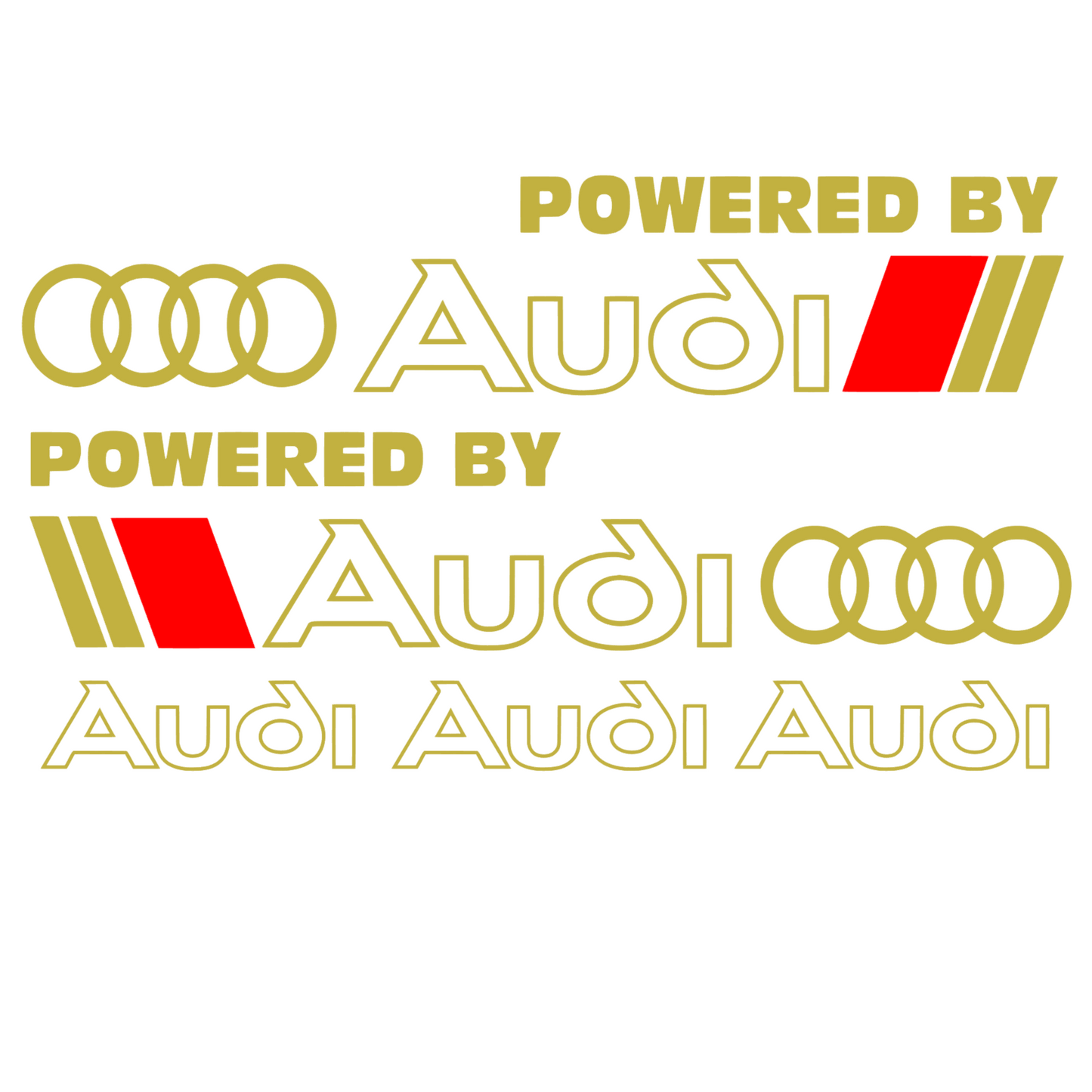 Set stickere Audi, pentru lateral