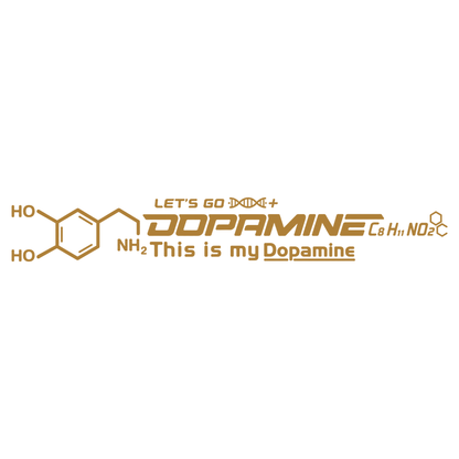 Sticker Dopamine – This Is My Dopamine, Formula Chimică, Autocolant Auto Moto