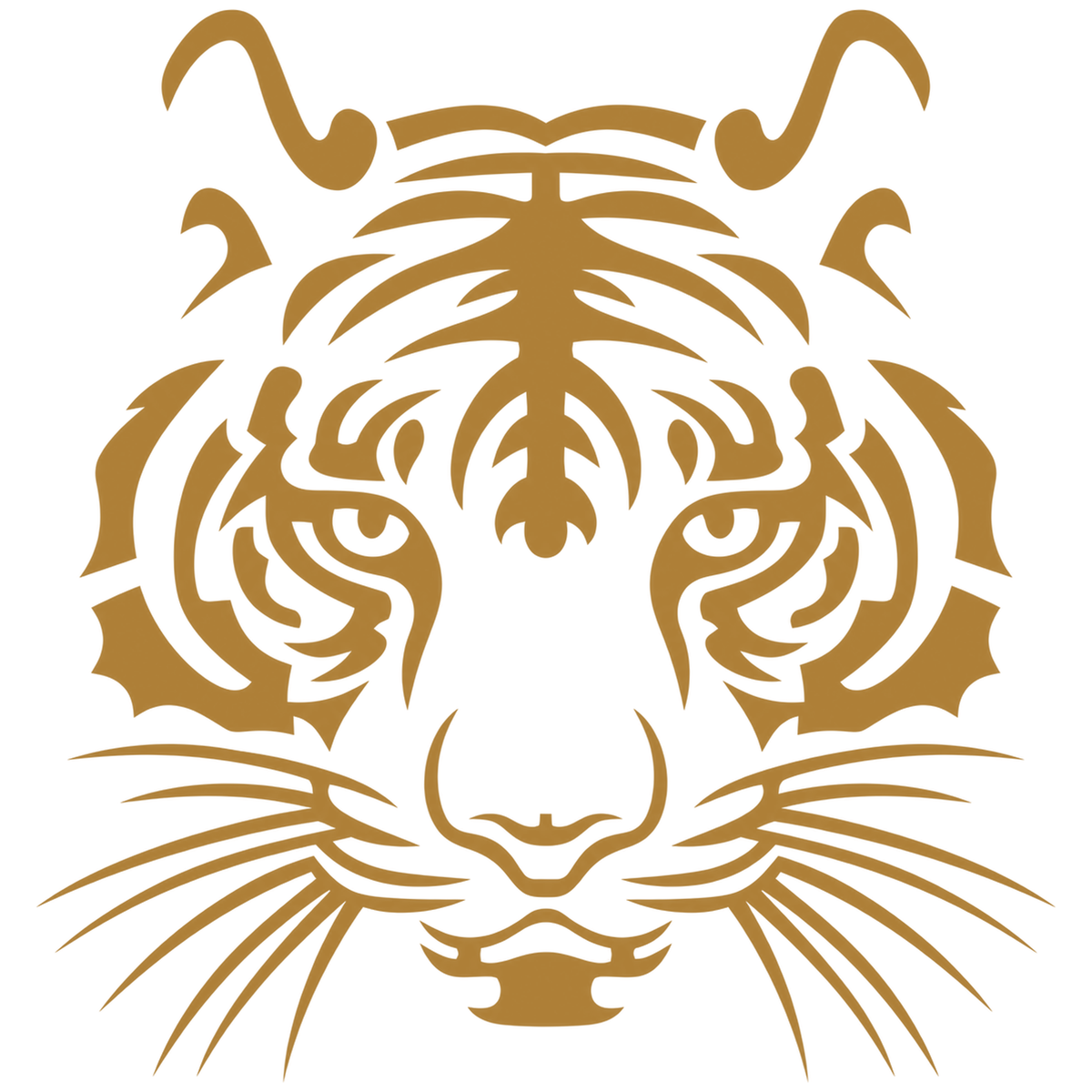 Sticker Cap de Tigru Tribal – Design Wild, Auto Moto