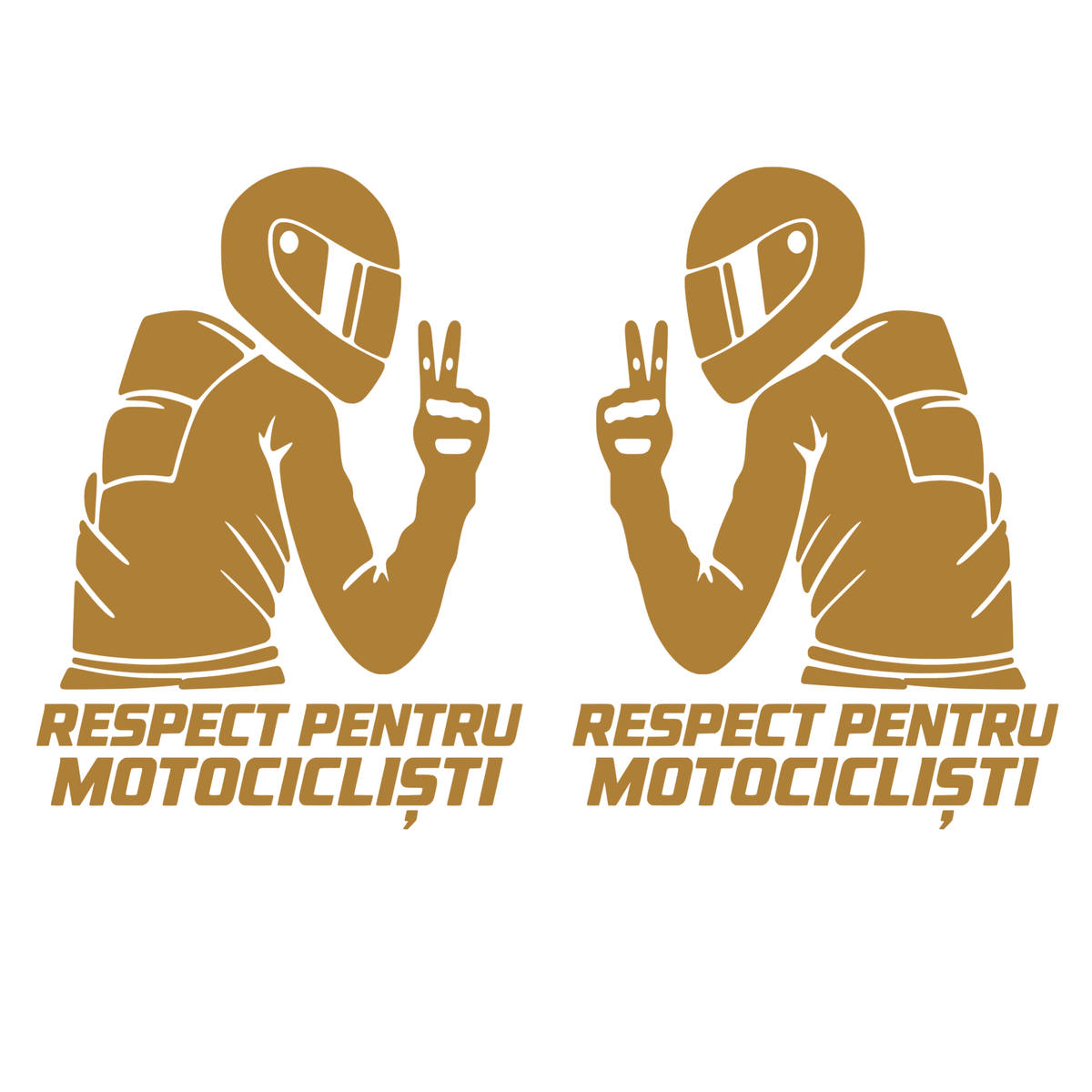 Set 2 Stickere Moto Respect pentru Motocicliști – Stânga + Dreapta