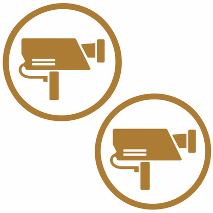 Set 2 Stickere Cameră de Supraveghere Video CCTV – Semn Monitorizare Securitate