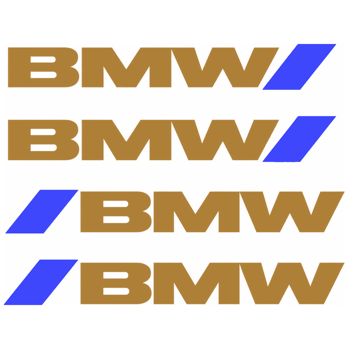 Set 4 Stickere Mânere BMW – Logo + Accent Albastru Racing, 12.5x2cm