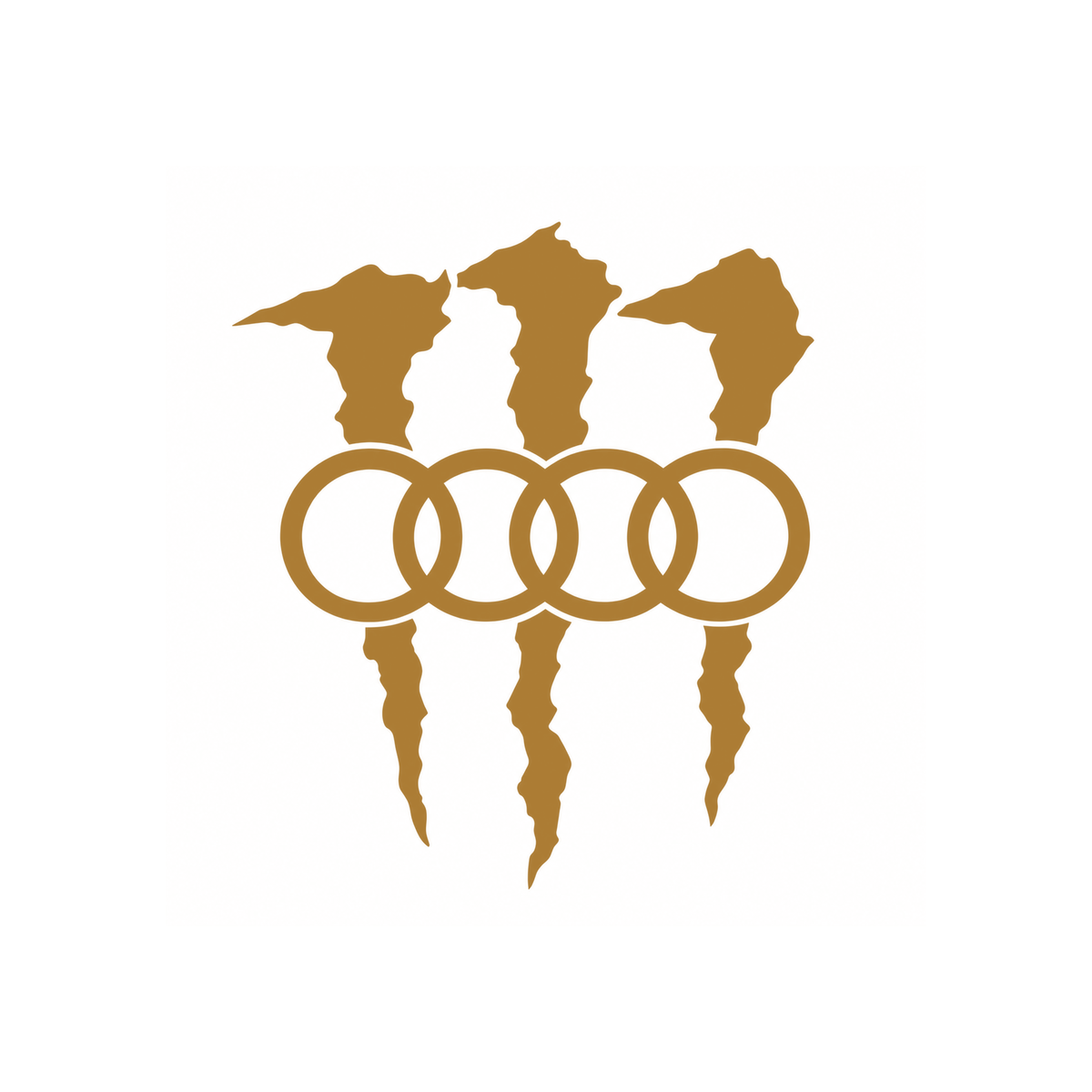 Sticker Audi Monster – Logo Audi cu Gheare