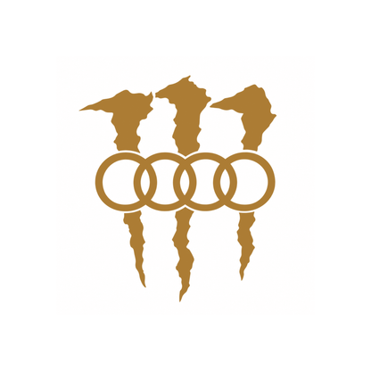 Sticker Audi Monster – Logo Audi cu Gheare