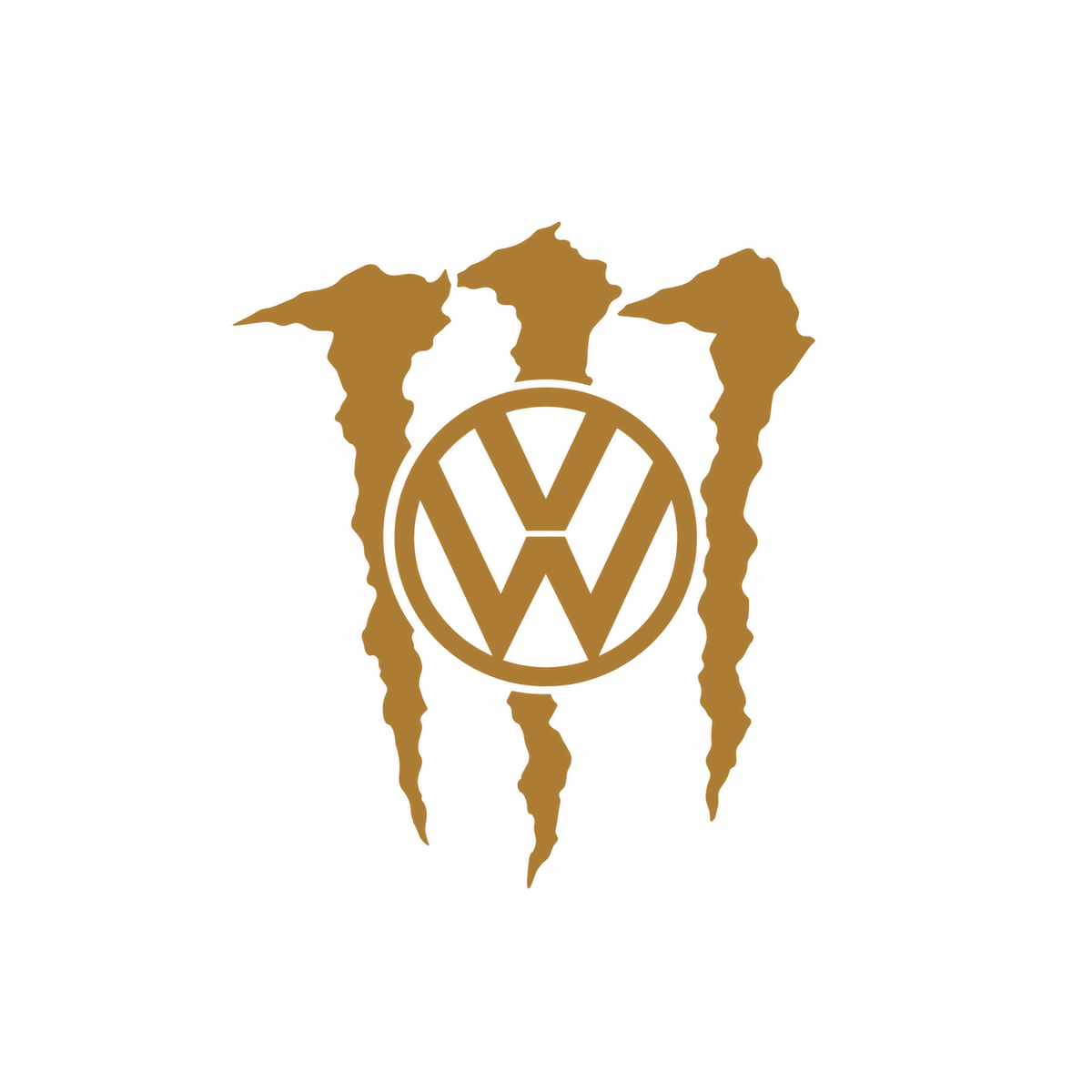 Sticker Volkswagen VW Monster – Logo VW cu Gheare
