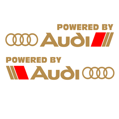 Set 2 Stickere Auto pentru laterale, Powered by Audi – Logo Racing
