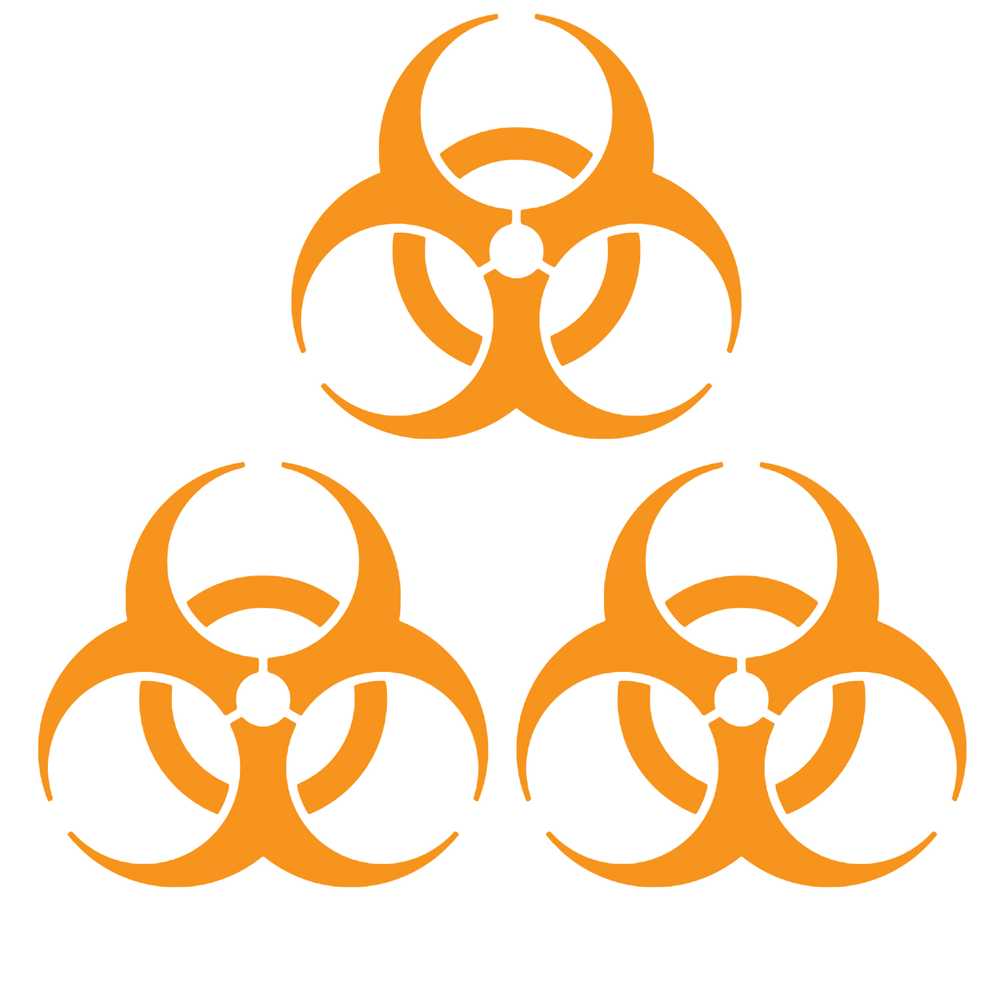 Set 3 stickere decorative Biohazard – Simbol Pericol Biologic
