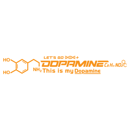 Sticker Dopamine – This Is My Dopamine, Formula Chimică, Autocolant Auto Moto