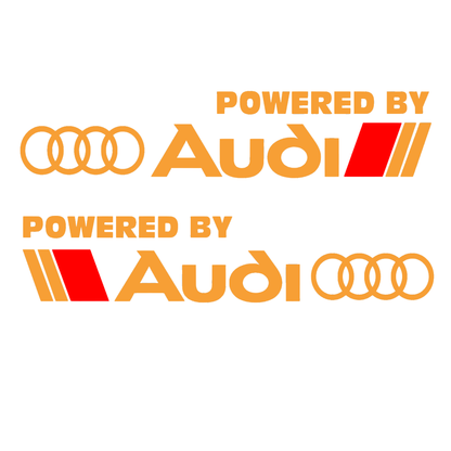 Set 2 Stickere Auto pentru laterale, Powered by Audi – Logo Racing