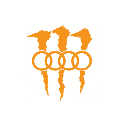 Sticker Audi Monster – Logo Audi cu Gheare