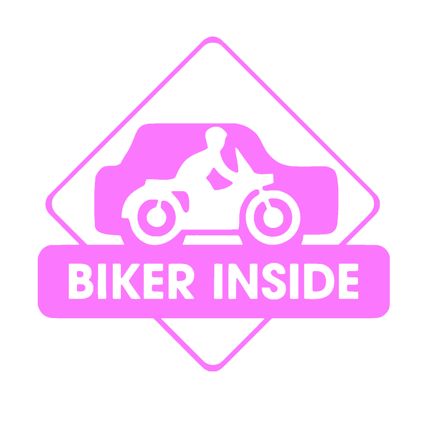 Sticker auto rezistent, biker inside