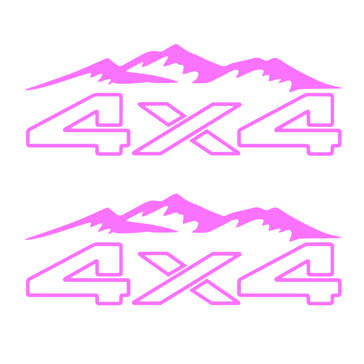 Set 2 stickere auto off road, 4x4, rezistente la exterior