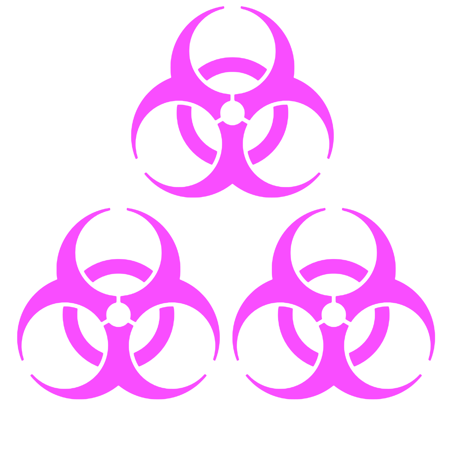 Set 3 stickere decorative Biohazard – Simbol Pericol Biologic