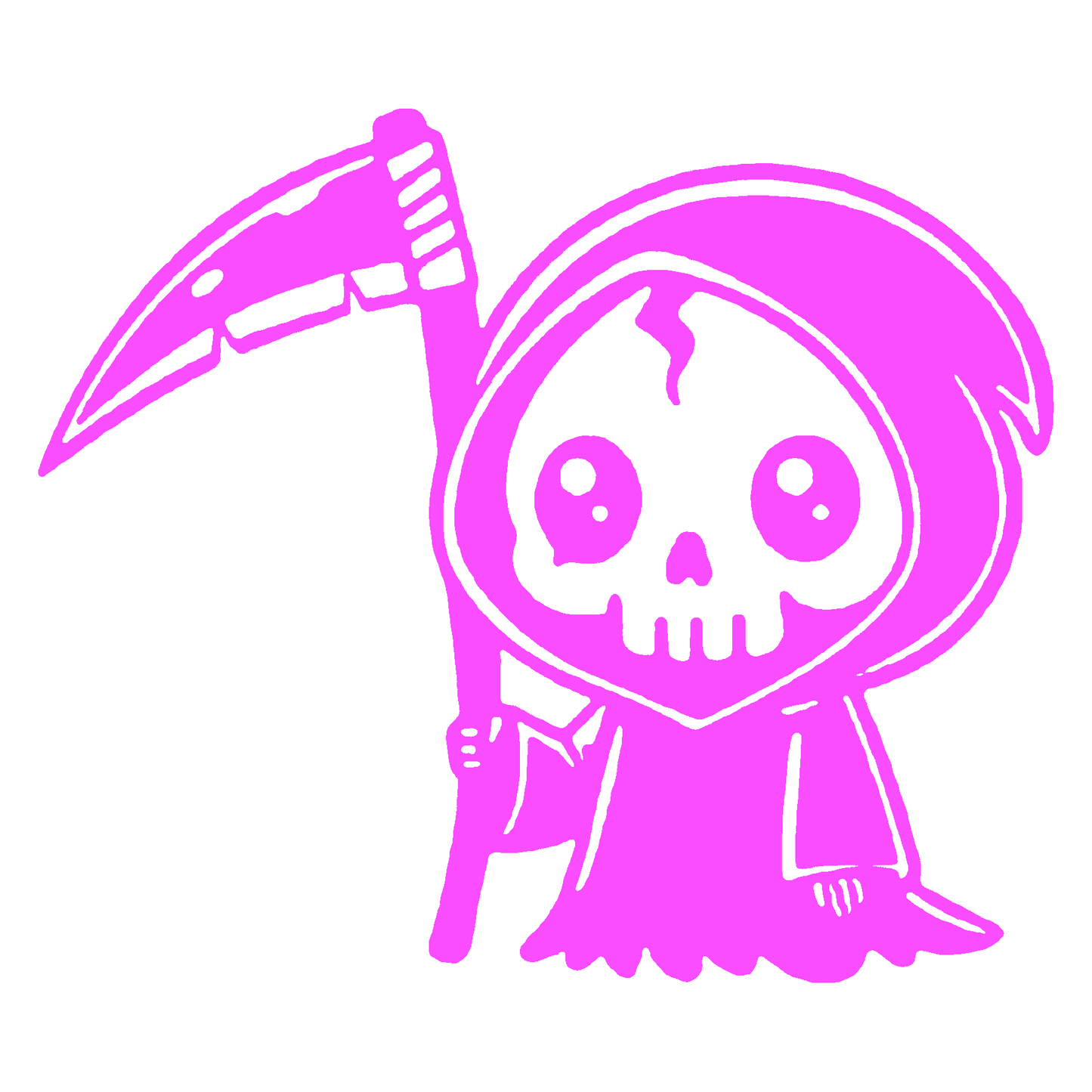 Sticker Auto Grim Reaper – Moartea cu Coasa, Autocolant Decupat