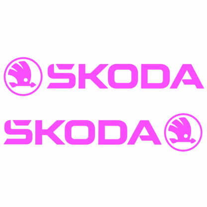 Set 2 stickere SKODA cu siglă și logo