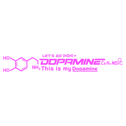 Sticker Dopamine – This Is My Dopamine, Formula Chimică, Autocolant Auto Moto