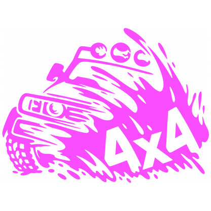 Sticker Auto 4x4 Off-Road – Mașină de Teren în Acțiune 20cm