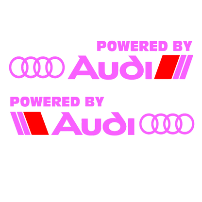 Set 2 Stickere Auto pentru laterale, Powered by Audi – Logo Racing