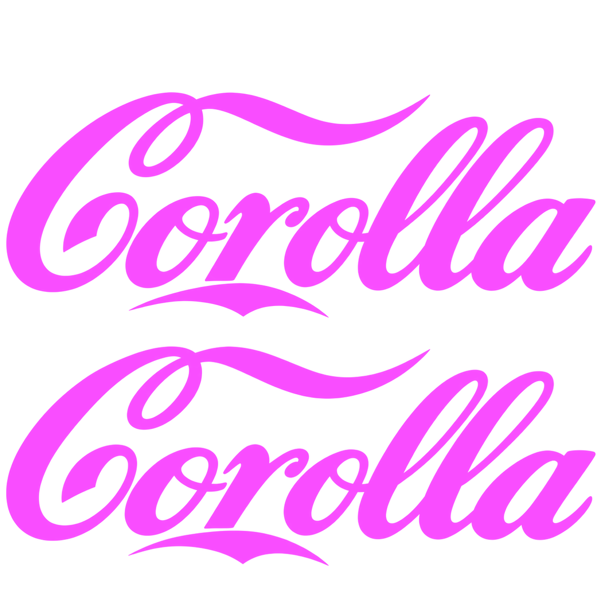 Set 2 Stickere Toyota scris Corolla