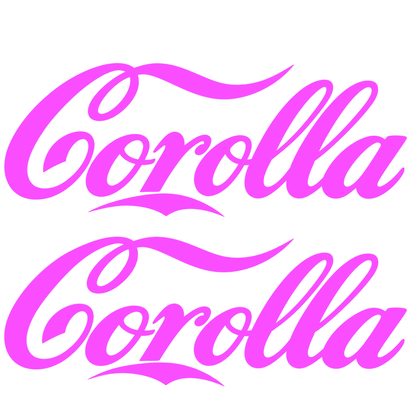 Set 2 Stickere Toyota scris Corolla