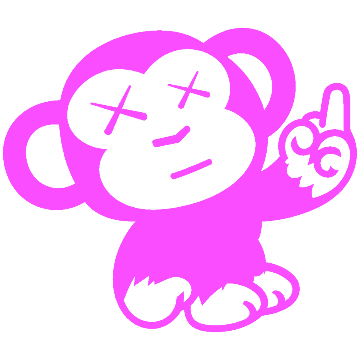 Sticker Maimuță Funny – Monkey Middle Finger, Auto Moto 17cm