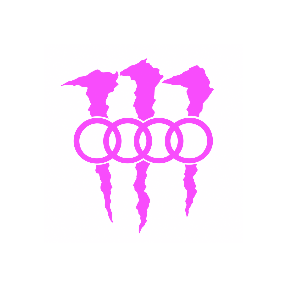 Sticker Audi Monster – Logo Audi cu Gheare