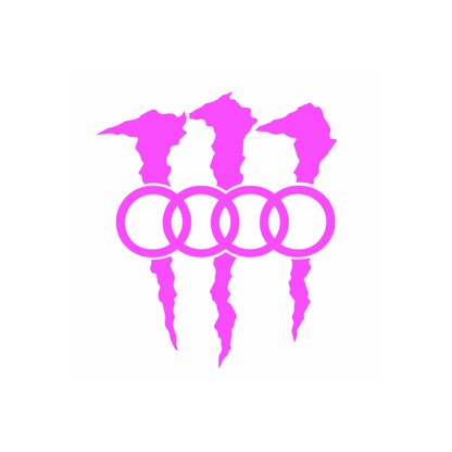 Sticker Audi Monster – Logo Audi cu Gheare