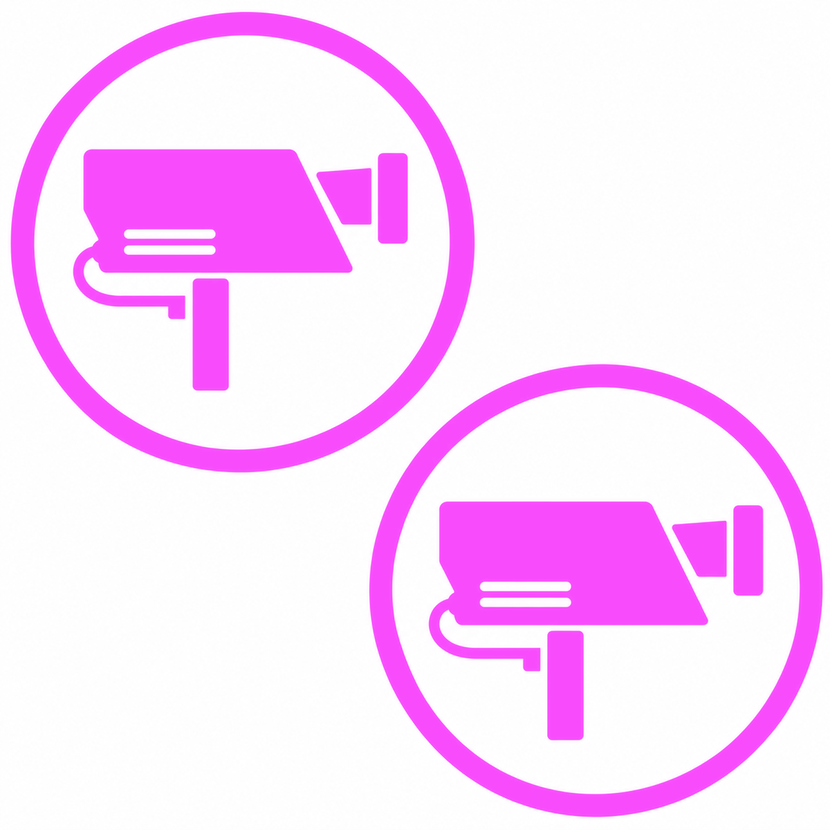 Set 2 Stickere Cameră de Supraveghere Video CCTV – Semn Monitorizare Securitate