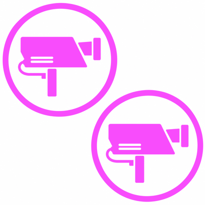 Set 2 Stickere Cameră de Supraveghere Video CCTV – Semn Monitorizare Securitate