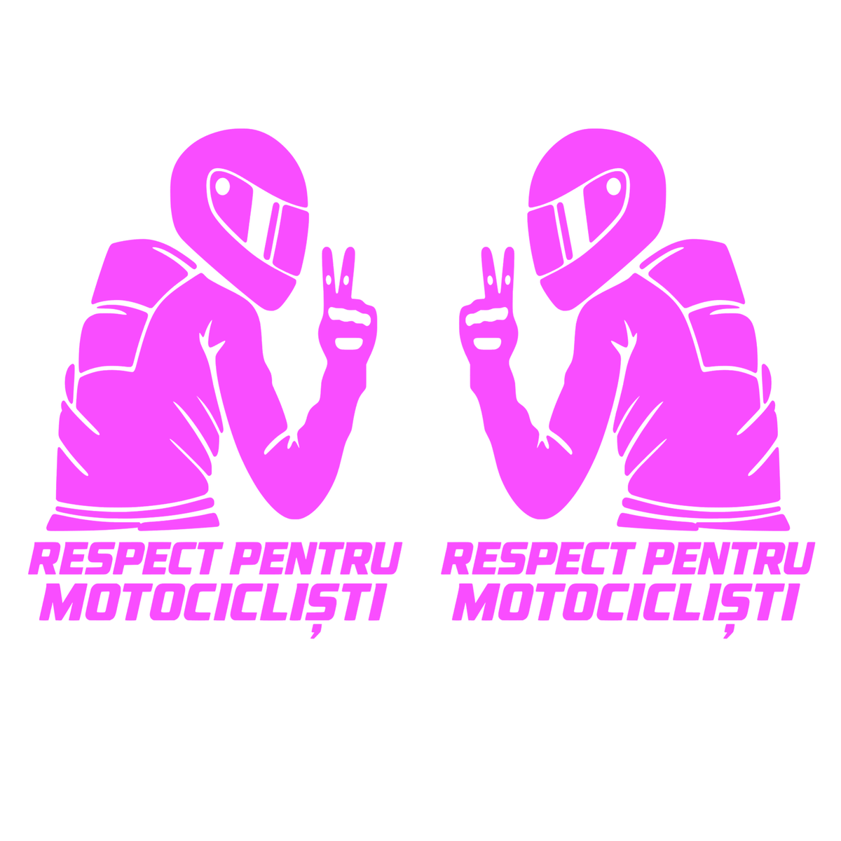 Set 2 Stickere Moto Respect pentru Motocicliști – Stânga + Dreapta