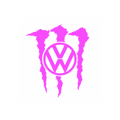 Sticker Volkswagen VW Monster – Logo VW cu Gheare