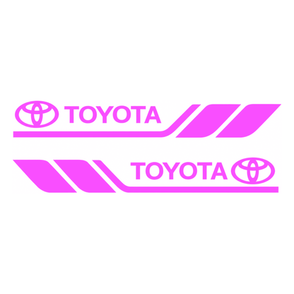Set 2 stickere laterale Toyota cu dungi sport