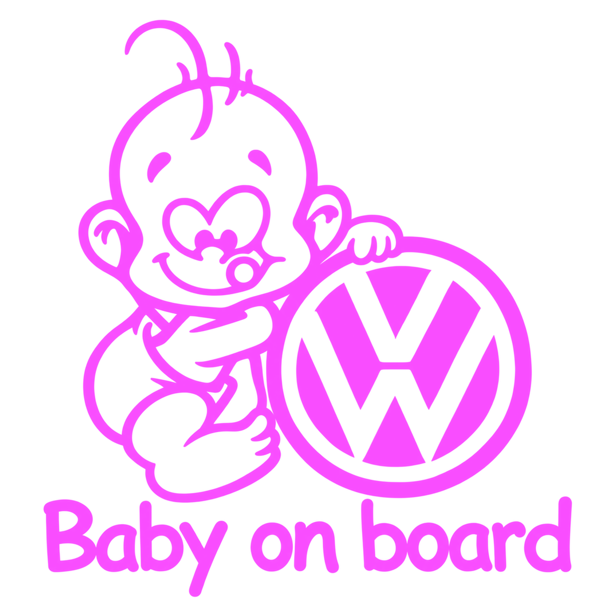 Sticker Volkswagen Baby on Board – Bebeluș la Bord VW