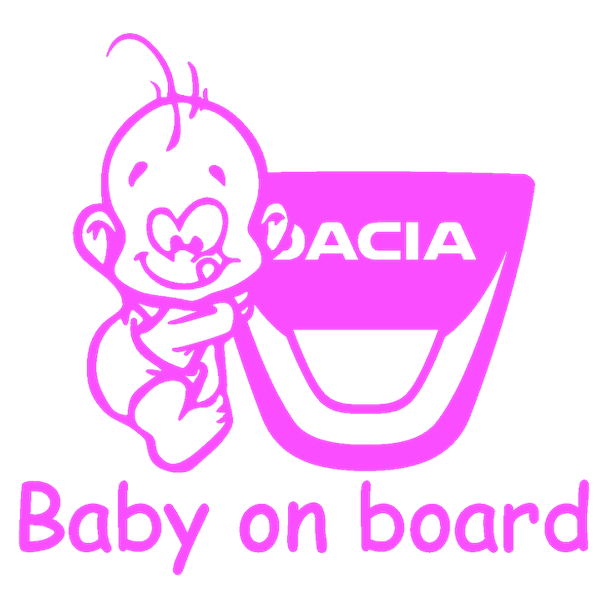 Sticker Dacia Baby on Board – Bebeluș la Bord