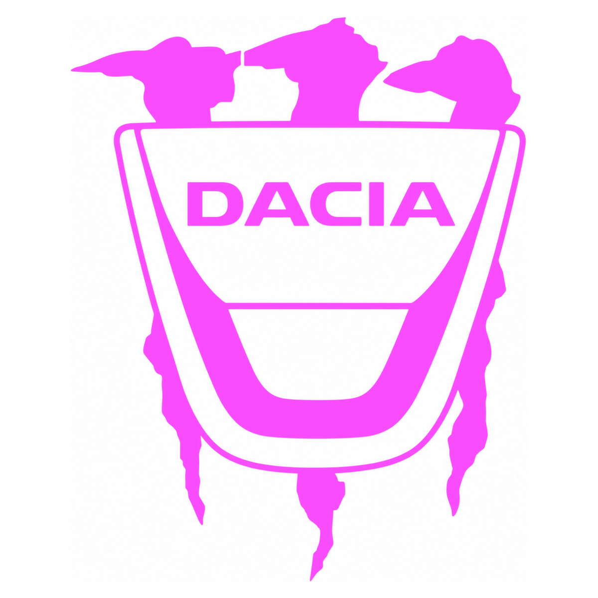 Sticker Dacia Monster – Logo Dacia cu Gheare