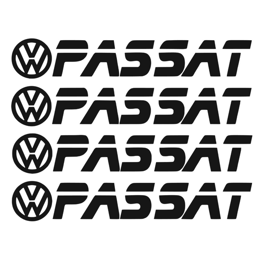 Set 4 Sticker Auto Volkswagen Passat Vw manere - etriere, 12 cm