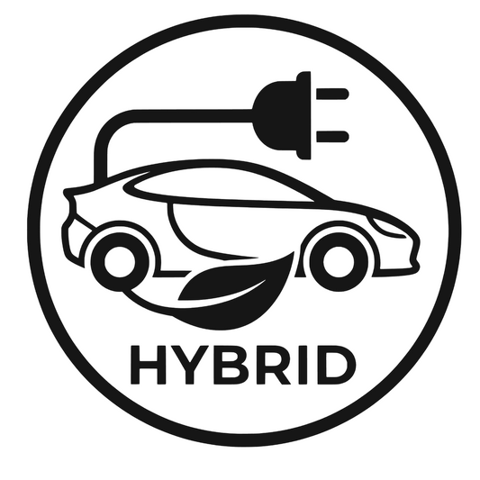 Sticker auto decorativ, rezistent la apa si soare, Masina Hibrid