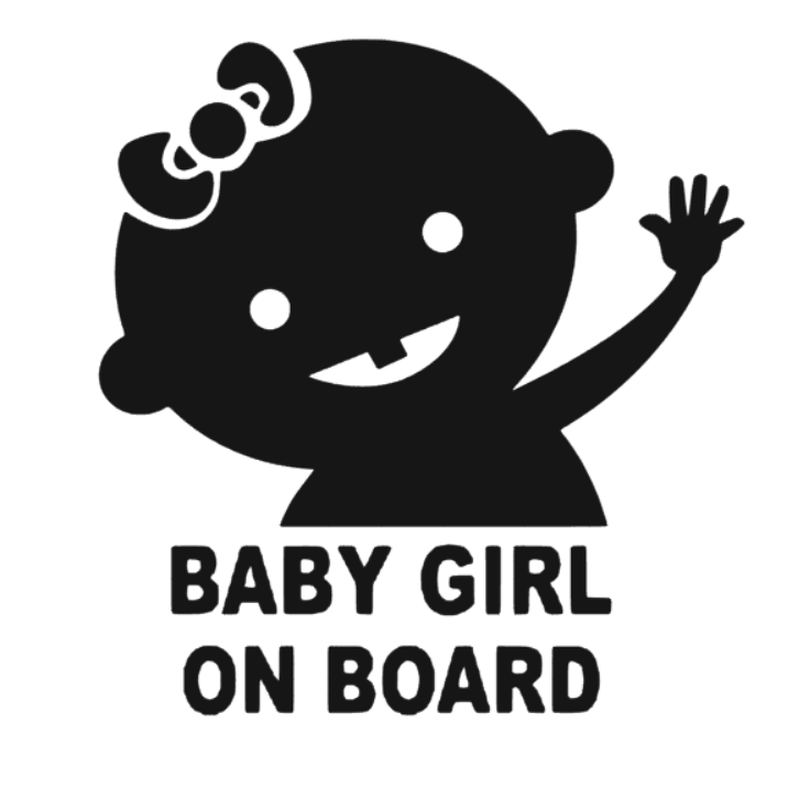 Sticker baby girl on board