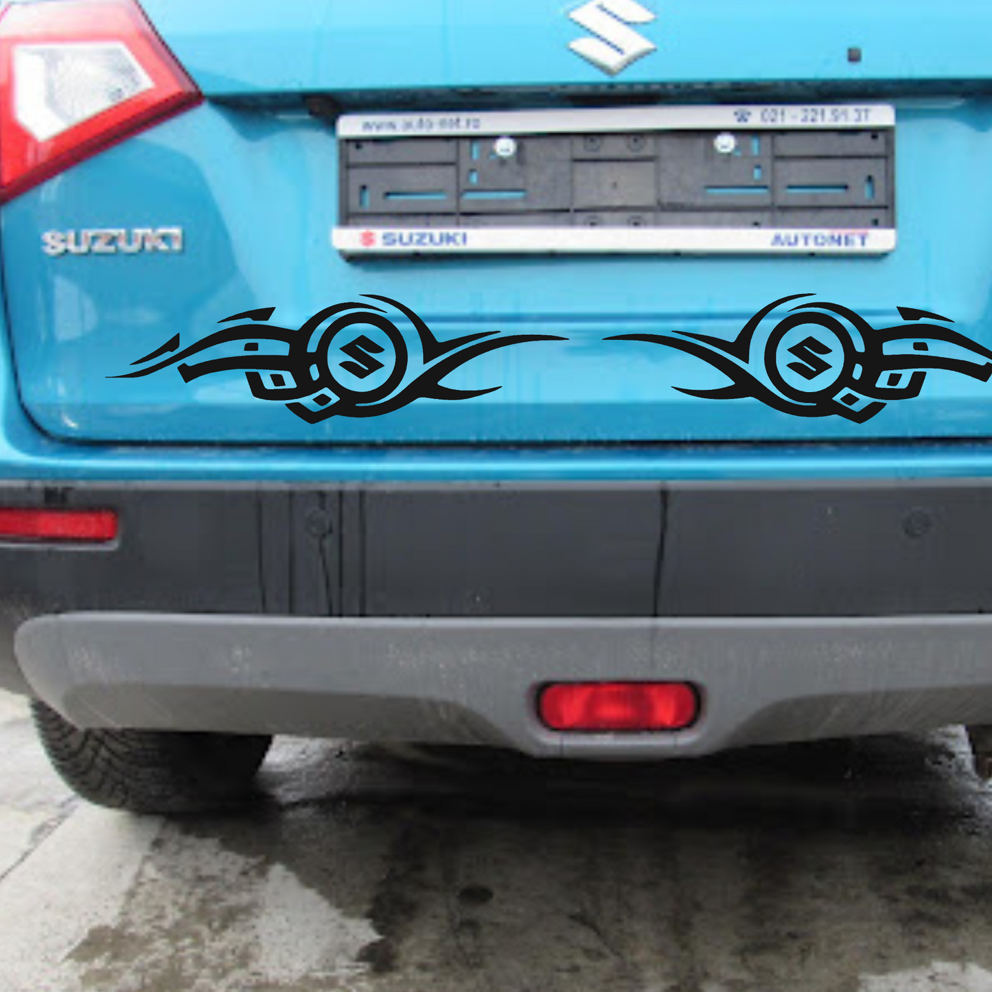 Set 2 stickere auto moto, decorative, Suzuki tribal